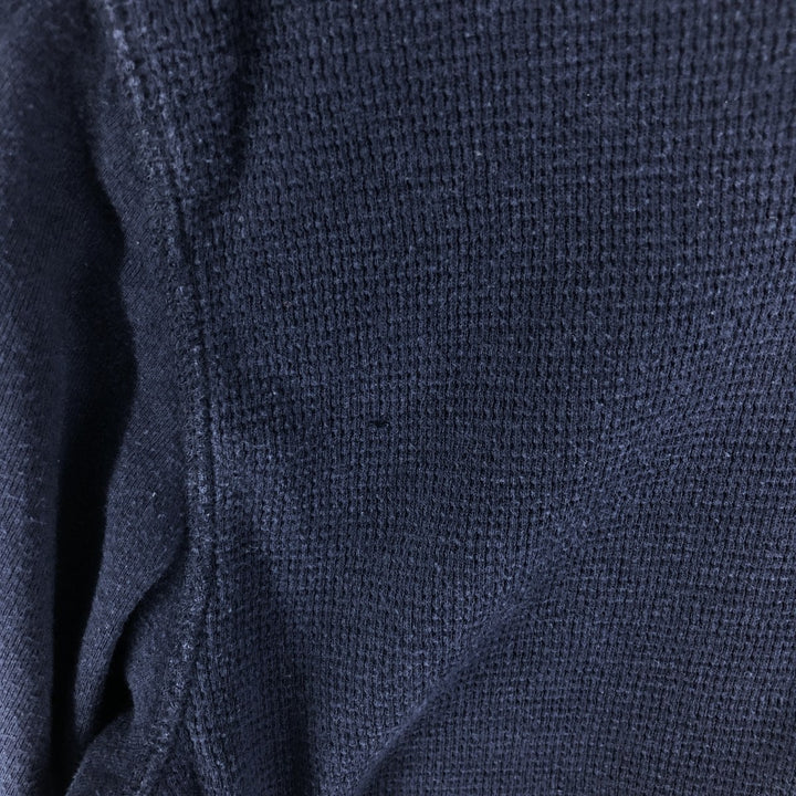 Ralph Lauren POLO RALPH LAUREN Thermal Long T-shirt Waffle Men's M size cotton navy blue type Vintage Second Hand