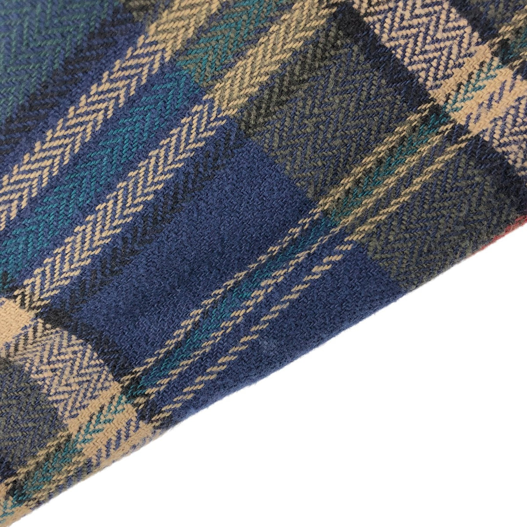 90'S Five Brother Long Sleeve Flannel Check Shirt Men's M Size Vintage unknown navy blue type Vintage Second Hand