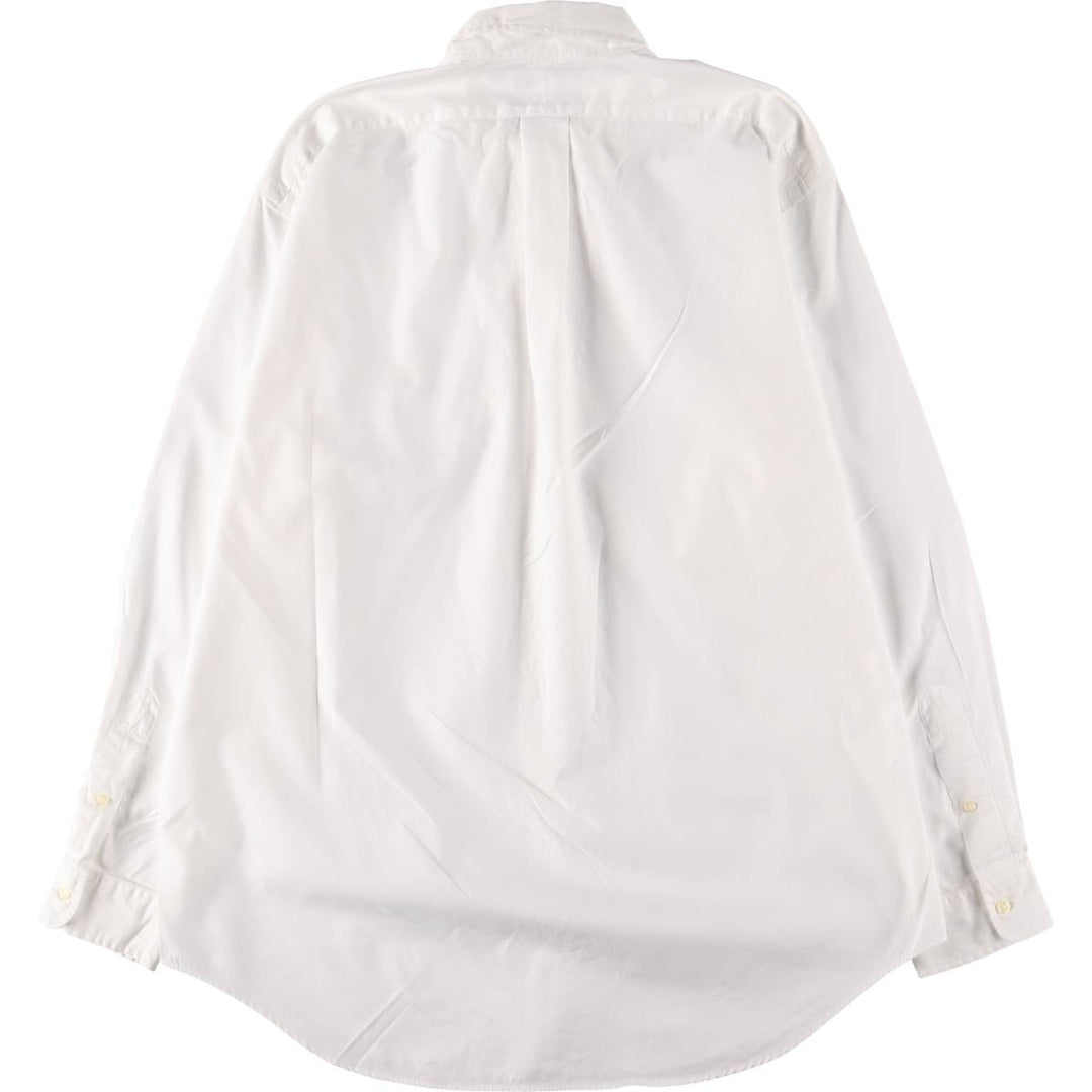 Ralph Lauren YARMOUTH long sleeve button down shirt, men's size L cotton white type Vintage Second Hand