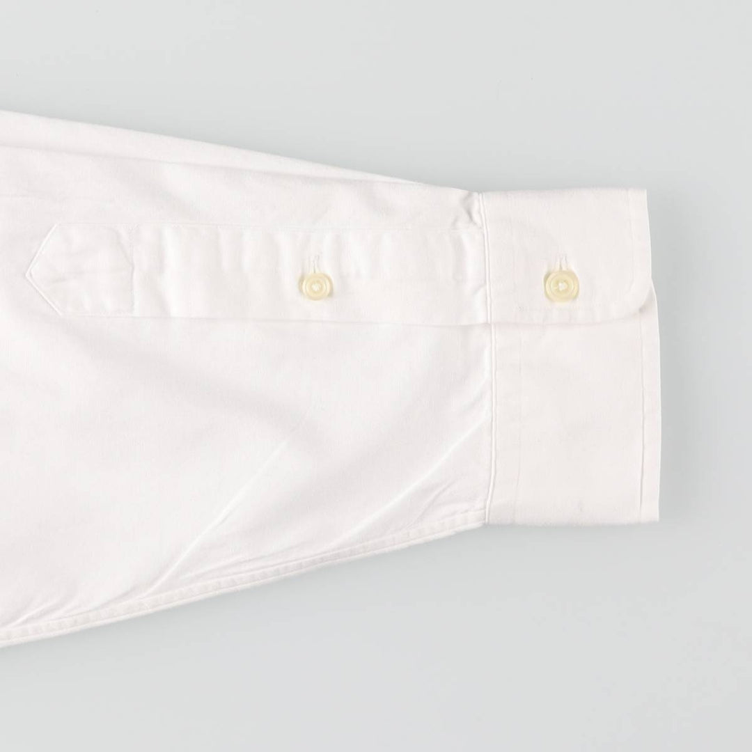 Ralph Lauren YARMOUTH long sleeve button down shirt, men's size L cotton white type Vintage Second Hand