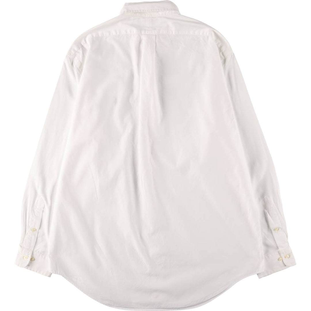 Ralph Lauren YARMOUTH long sleeve button down shirt, men's size L cotton white type Vintage Second Hand