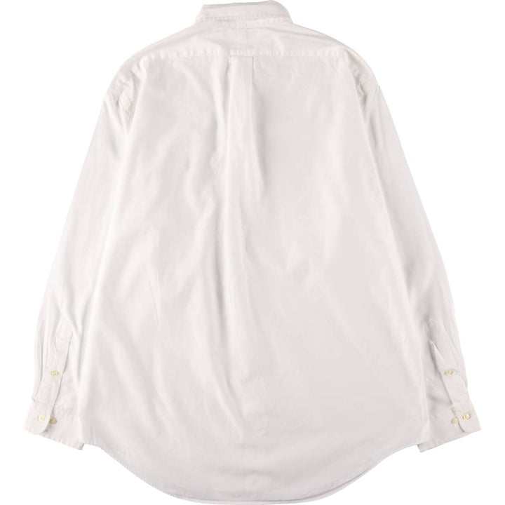 Ralph Lauren YARMOUTH long sleeve button down shirt, men's size L cotton white type Vintage Second Hand