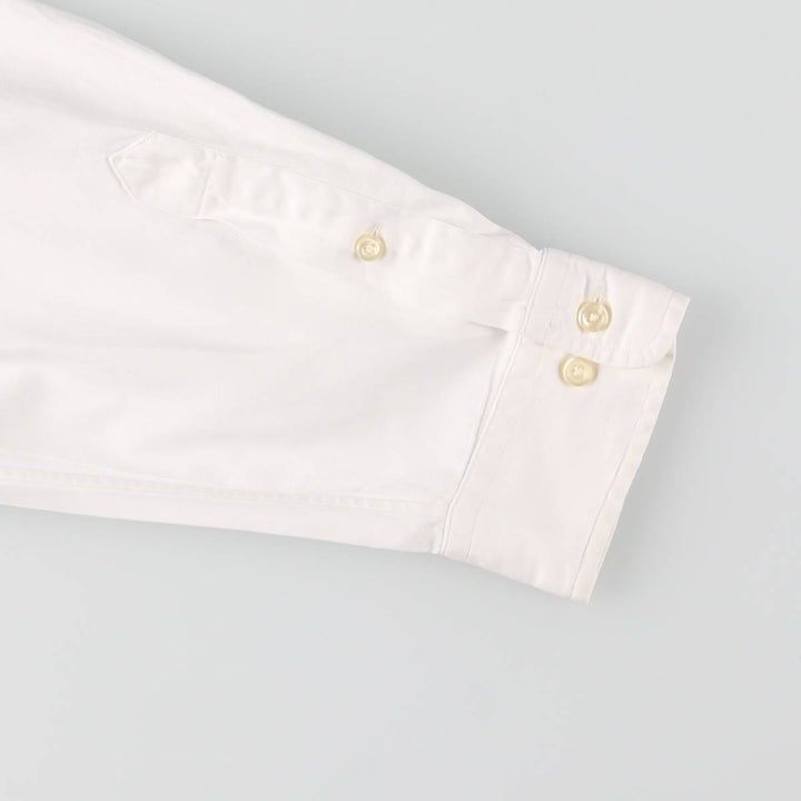 Ralph Lauren YARMOUTH long sleeve button down shirt, men's size L cotton white type Vintage Second Hand