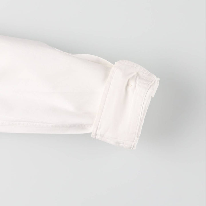 Ralph Lauren YARMOUTH long sleeve button down shirt, men's size L cotton white type Vintage Second Hand