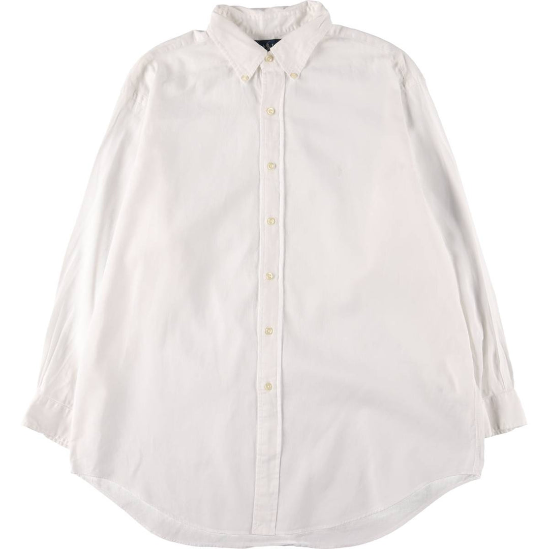 Ralph Lauren YARMOUTH long sleeve button down shirt, men's XL size cotton white type Vintage Second Hand