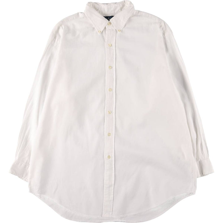 Ralph Lauren YARMOUTH long sleeve button down shirt, men's XL size cotton white type Vintage Second Hand