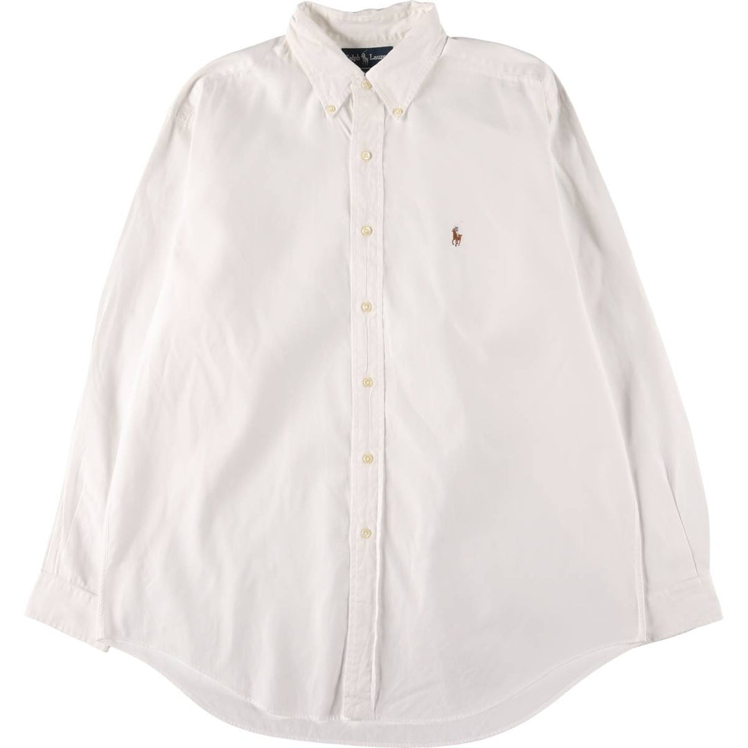 Ralph Lauren YARMOUTH Long Sleeve Button Down Shirt Men's XL Button Down cotton white type Vintage Second Hand