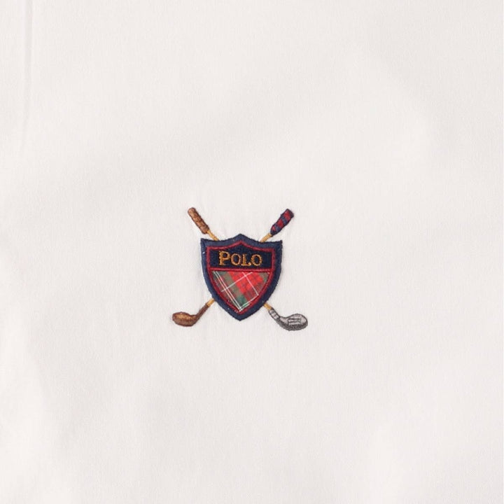 Ralph Lauren long sleeve button down shirt, men's size L cotton white type Vintage Second Hand