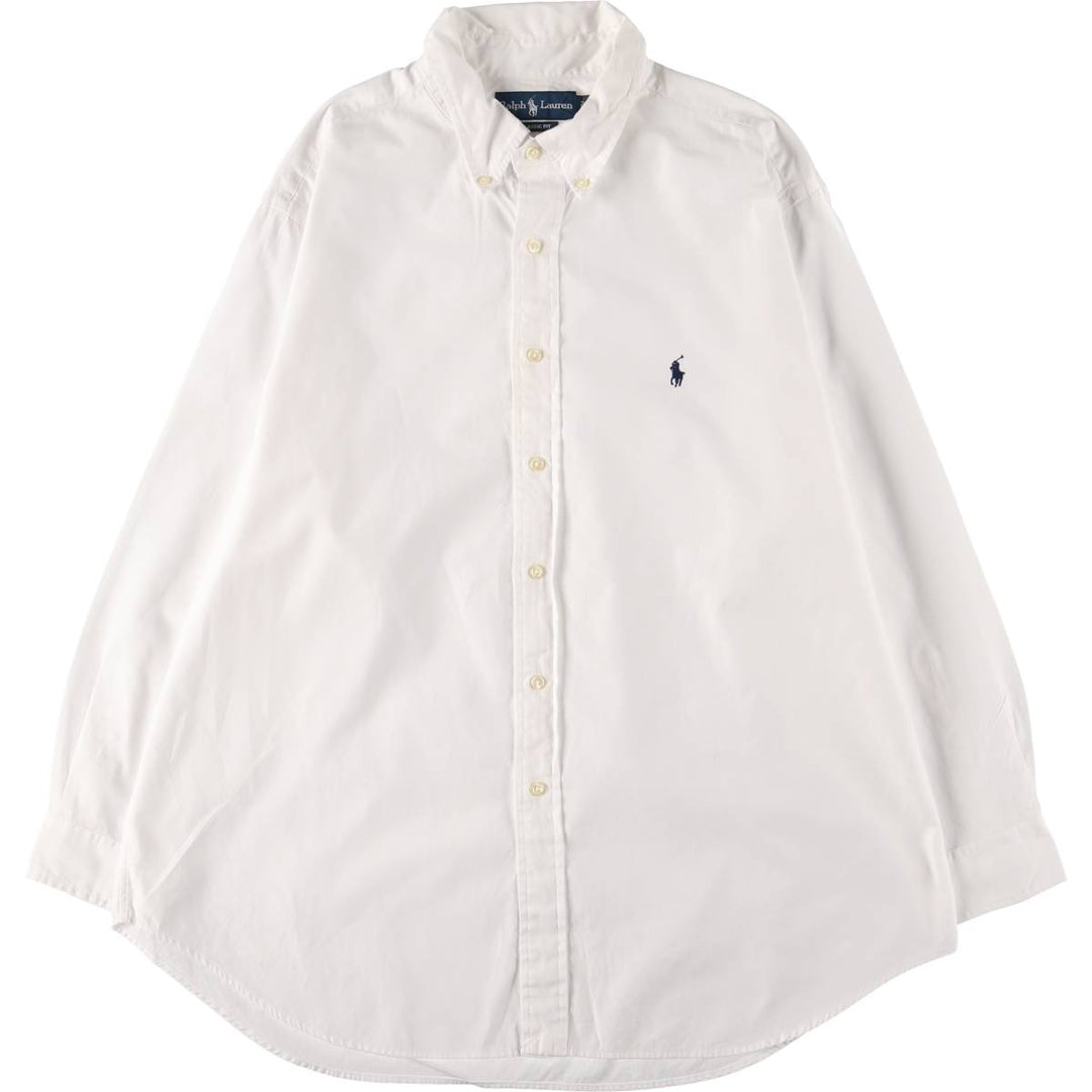 Ralph Lauren Classic Fit Long Sleeve Button Down Shirt Men's XXXL cotton white type Vintage Second Hand
