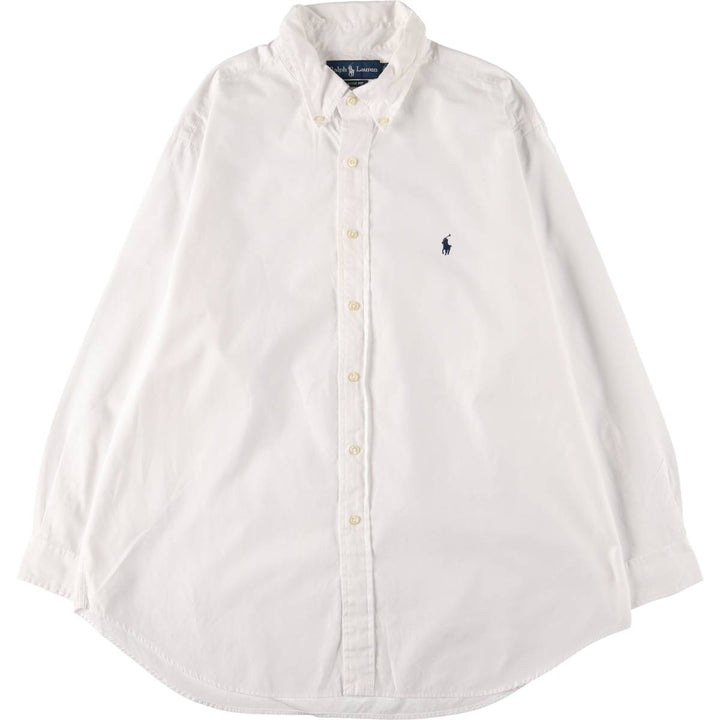Ralph Lauren Classic Fit Long Sleeve Button Down Shirt Men's XXXL cotton white type Vintage Second Hand