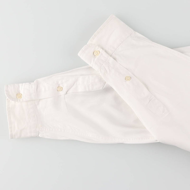 Ralph Lauren YARMOUTH long sleeve button down shirt, men's XL size cotton white type Vintage Second Hand