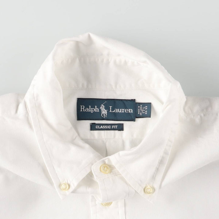 Ralph Lauren CUSTOM FIT long sleeve button down shirt 17 1 cotton white type Vintage Second Hand