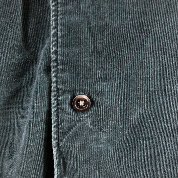 Banana Republic Long Sleeve Corduroy Shirt, Men's Size L cotton green type Vintage Second Hand