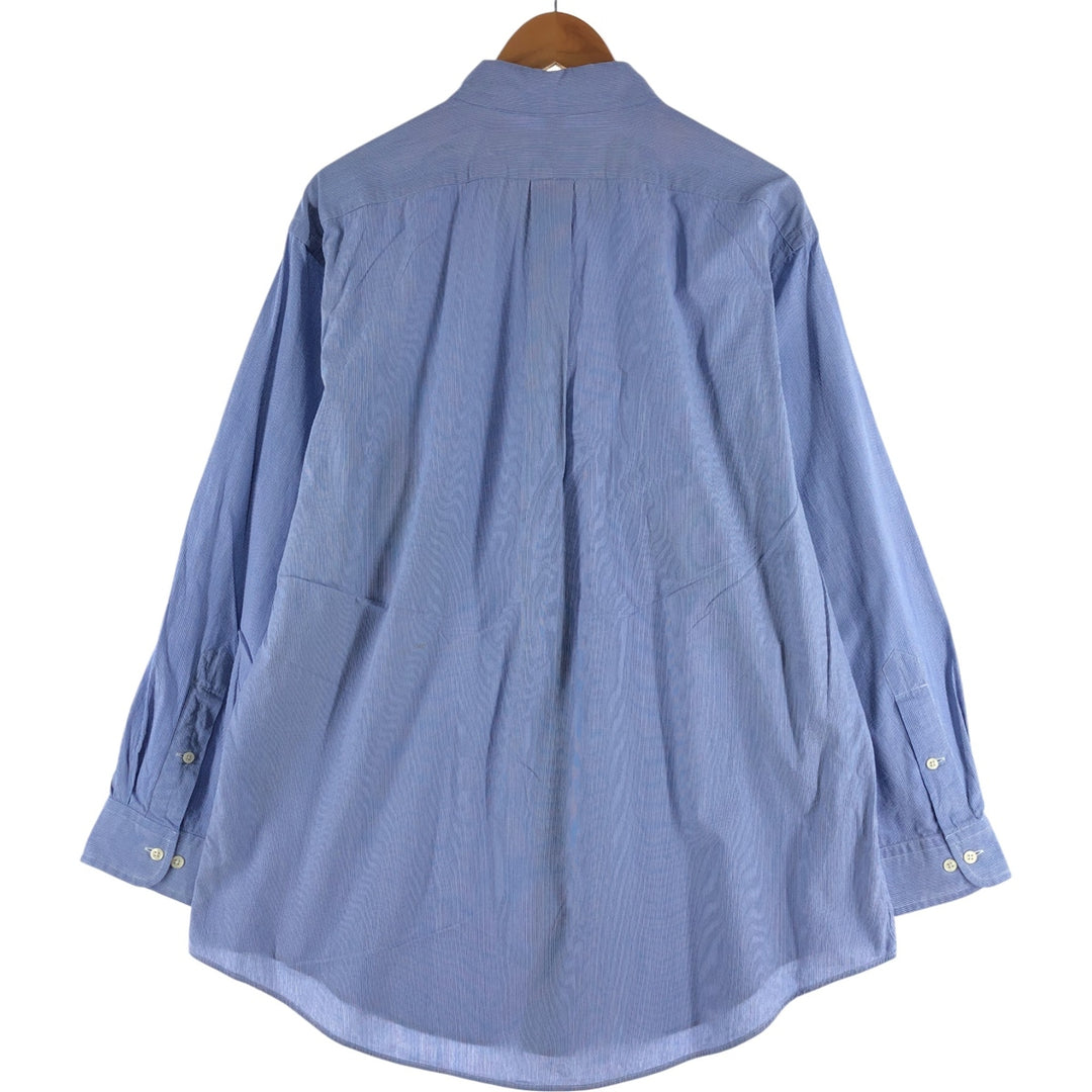 Ralph Lauren YARMOUTH Long Sleeve Button-Down Striped Shirt, Men's Size L cotton blue type Vintage Second Hand