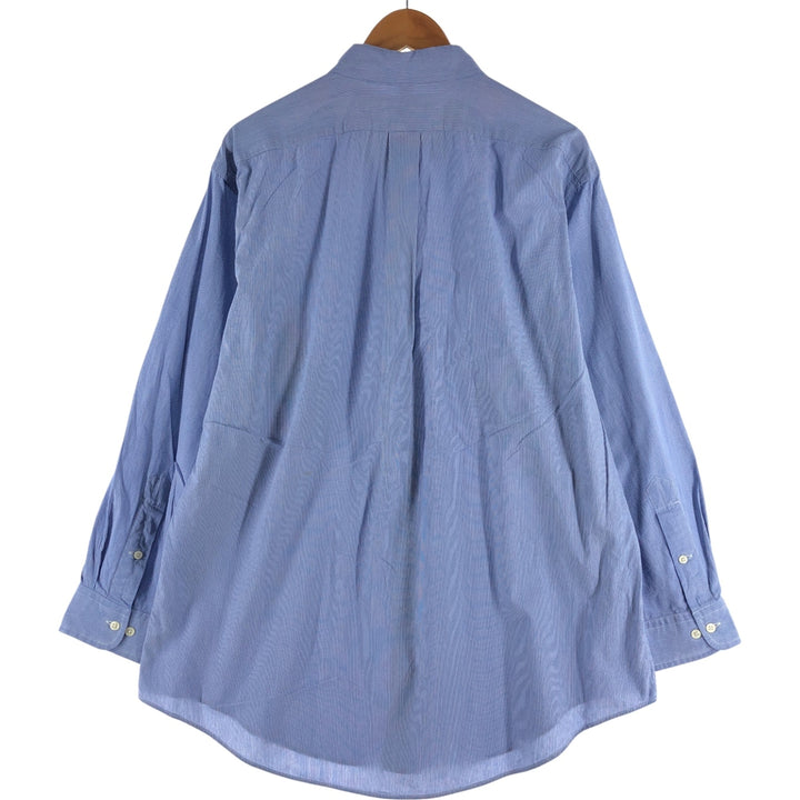 Ralph Lauren YARMOUTH Long Sleeve Button-Down Striped Shirt, Men's Size L cotton blue type Vintage Second Hand