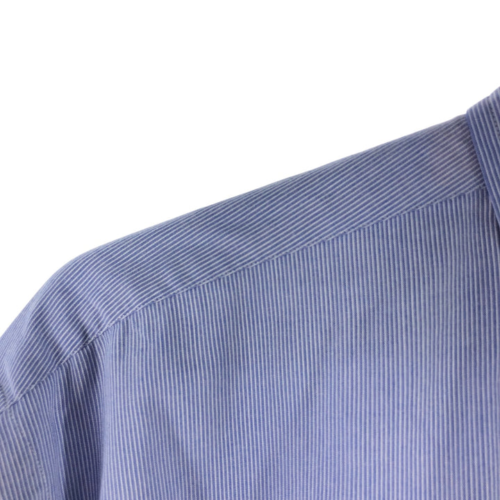 Ralph Lauren YARMOUTH Long Sleeve Button-Down Striped Shirt, Men's Size L cotton blue type Vintage Second Hand