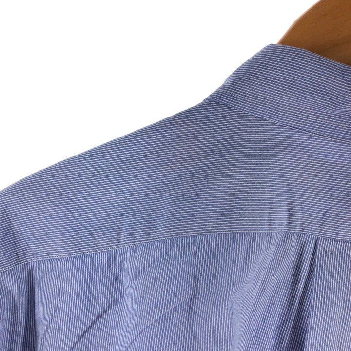 Ralph Lauren YARMOUTH Long Sleeve Button-Down Striped Shirt, Men's Size L cotton blue type Vintage Second Hand
