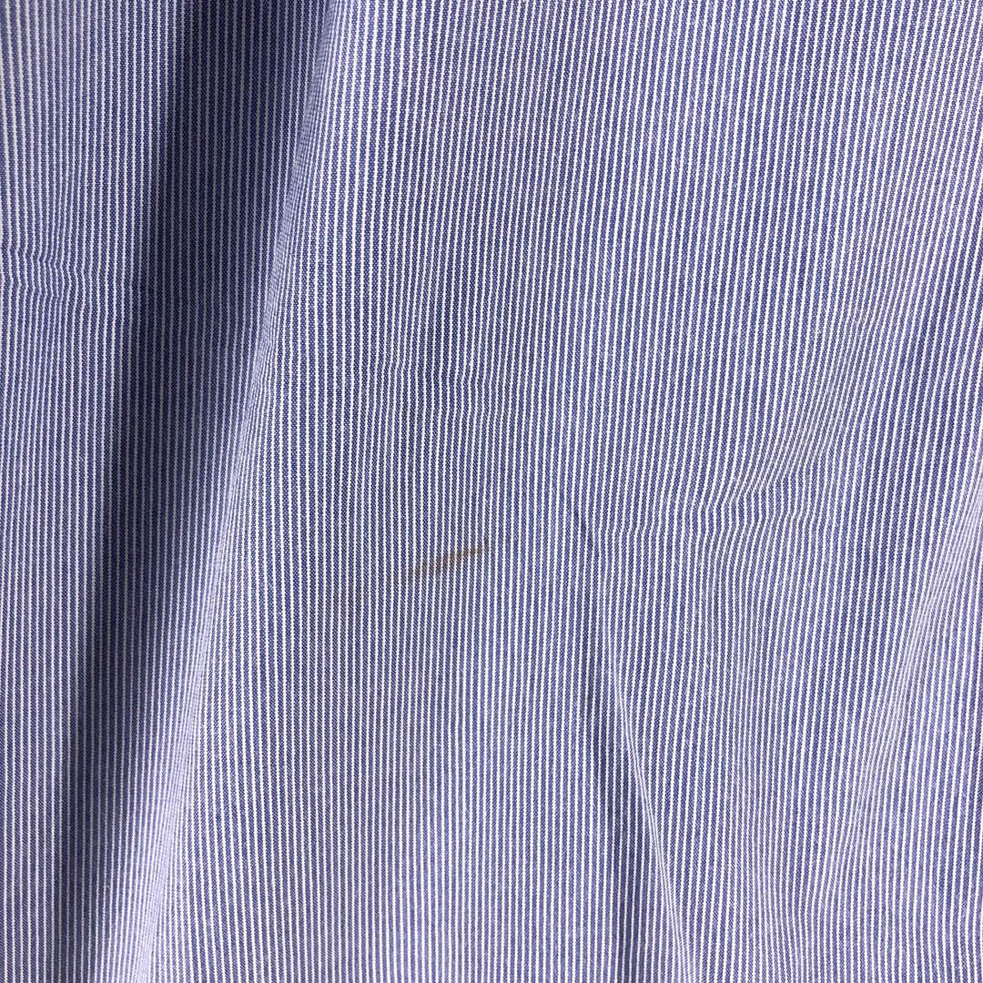 Ralph Lauren YARMOUTH Long Sleeve Button-Down Striped Shirt, Men's Size L cotton blue type Vintage Second Hand