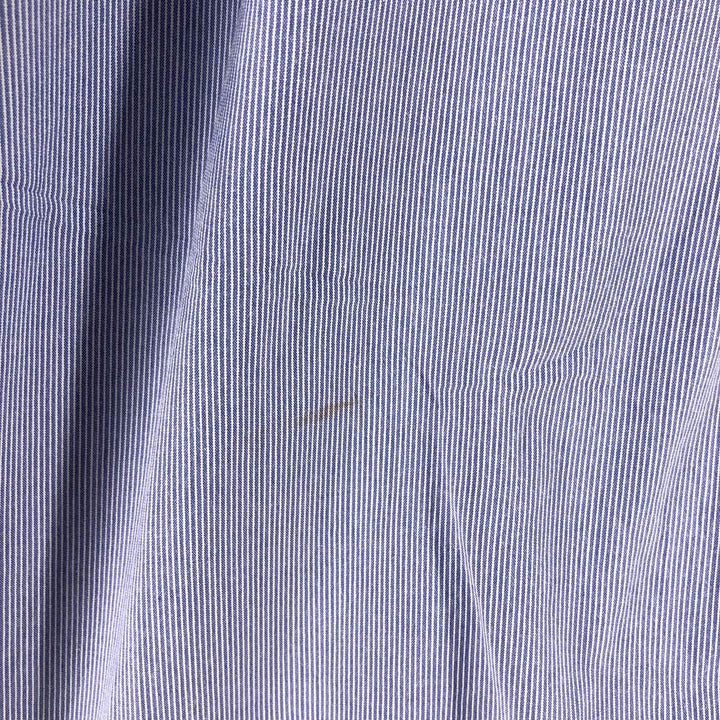 Ralph Lauren YARMOUTH Long Sleeve Button-Down Striped Shirt, Men's Size L cotton blue type Vintage Second Hand