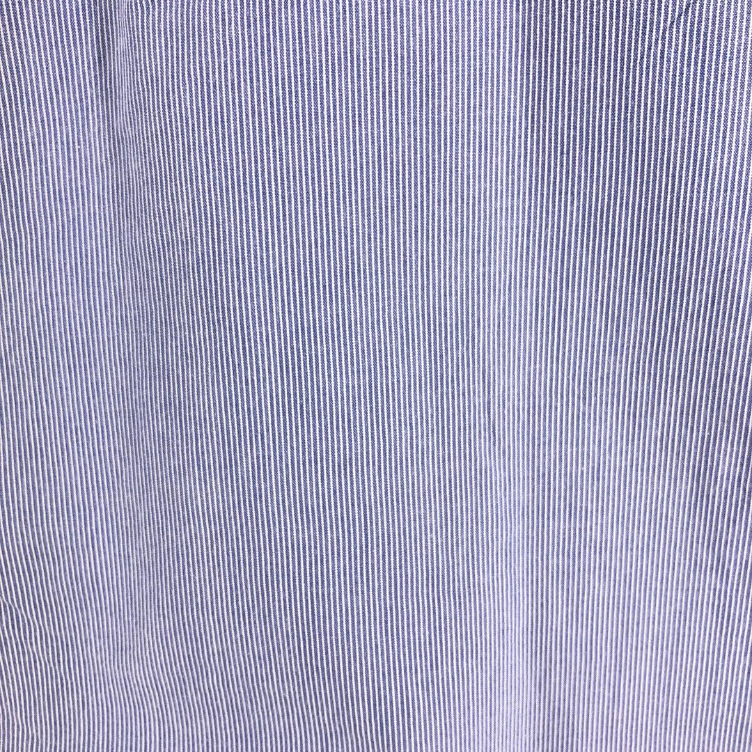 Ralph Lauren YARMOUTH Long Sleeve Button-Down Striped Shirt, Men's Size L cotton blue type Vintage Second Hand