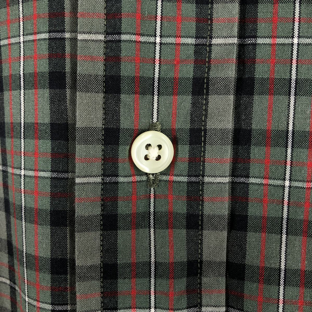 Ralph Lauren Classic Fit Long Sleeve Button Down Check Shirt Men's XL cotton Green type dark green Vintage Second Hand
