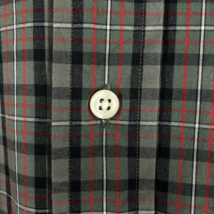 Ralph Lauren Classic Fit Long Sleeve Button Down Check Shirt Men's XL cotton Green type dark green Vintage Second Hand