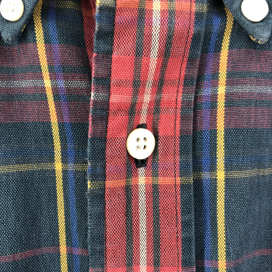 Ralph Lauren long sleeve button down check shirt, men's size M cotton red type Vintage Second Hand