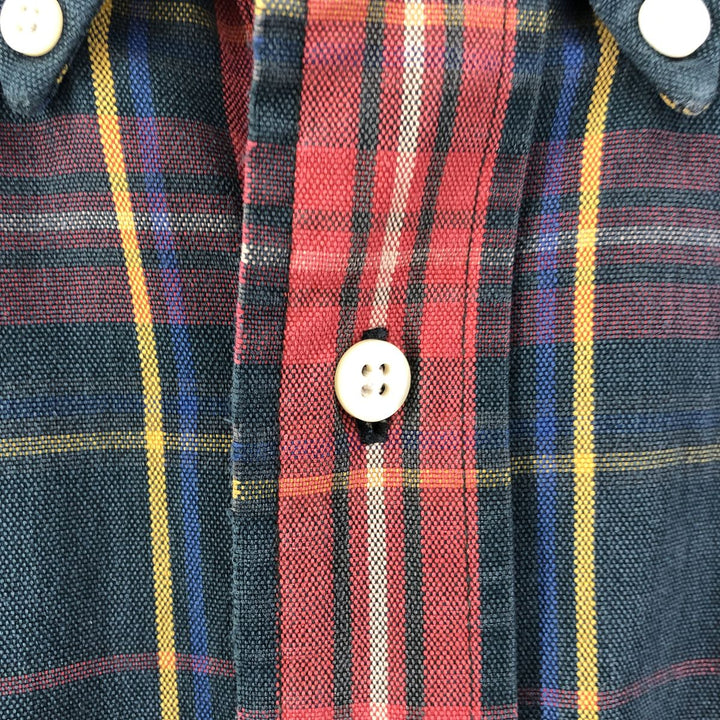 Ralph Lauren long sleeve button down check shirt, men's size M cotton red type Vintage Second Hand