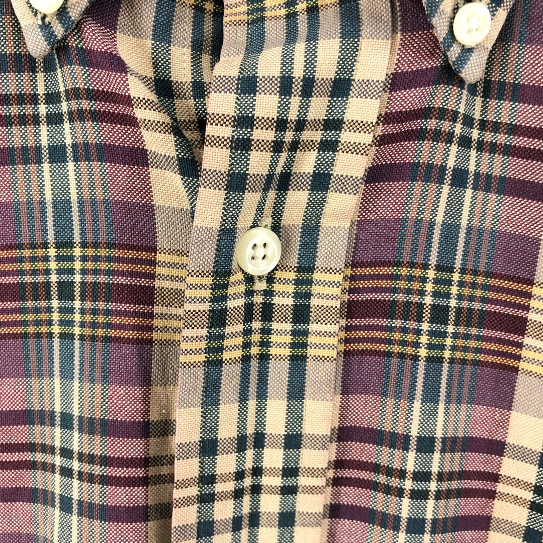Ralph Lauren long sleeve button down check shirt, men's size L cotton Beige type Vintage Second Hand