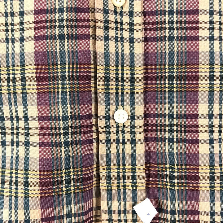 Ralph Lauren long sleeve button down check shirt, men's size L cotton Beige type Vintage Second Hand