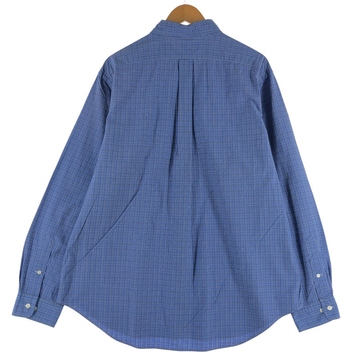 Ralph Lauren Classic Fit Long Sleeve Button Down Check Shirt Men's XL cotton Purple type blue-purple Vintage Second Hand