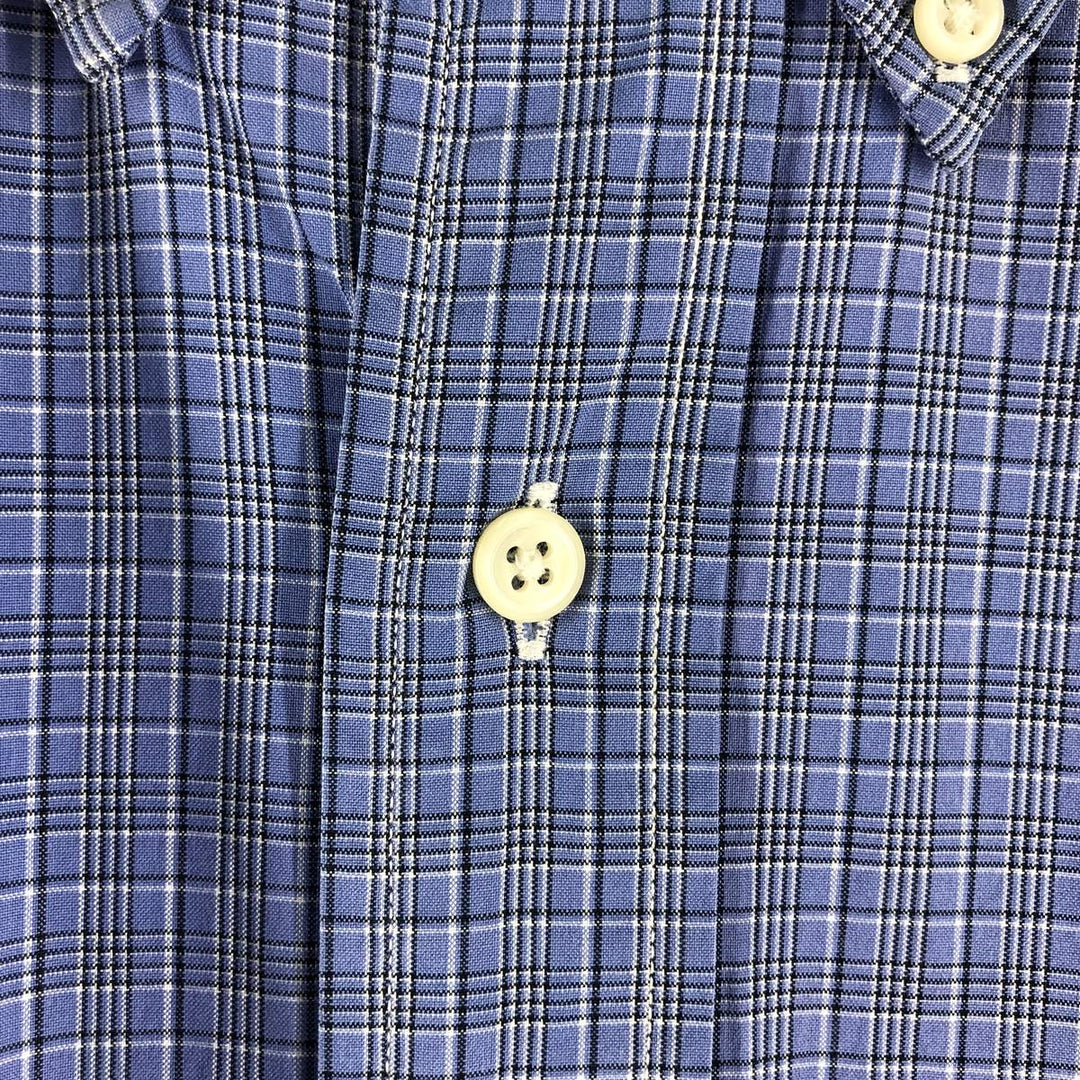 Ralph Lauren Classic Fit Long Sleeve Button Down Check Shirt Men's XL cotton Purple type blue-purple Vintage Second Hand