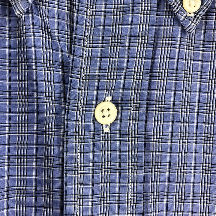 Ralph Lauren Classic Fit Long Sleeve Button Down Check Shirt Men's XL cotton Purple type blue-purple Vintage Second Hand