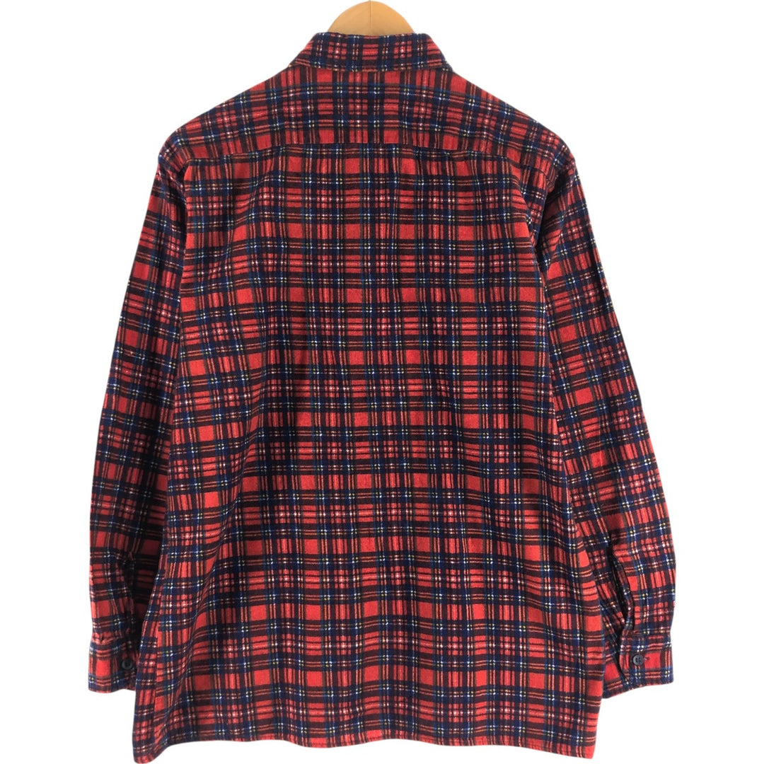 Vintage 80s-90'S Dickies Long Sleeve Light Nell Check Shirt, Men's Size L cotton red type Vintage Second Hand