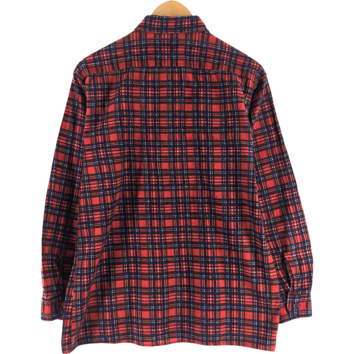 Vintage 80s-90'S Dickies Long Sleeve Light Nell Check Shirt, Men's Size L cotton red type Vintage Second Hand