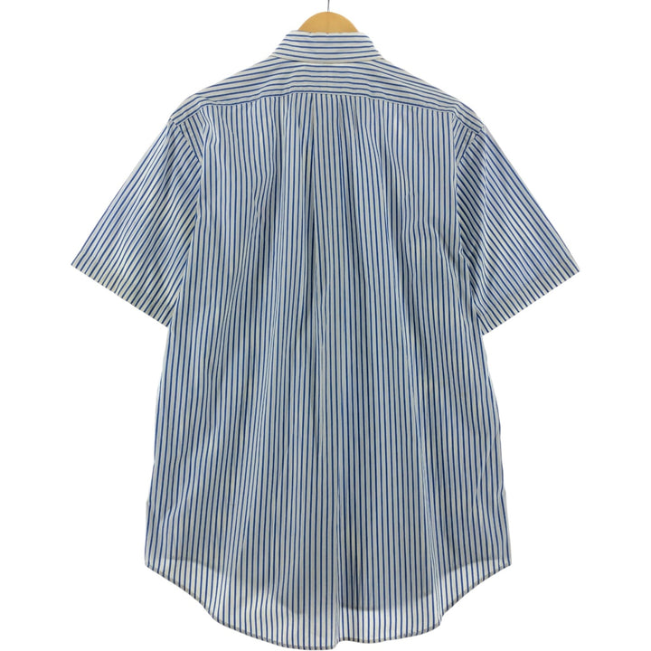 Ralph Lauren Classic Fit short sleeve button down striped shirt, men's size M cotton white type Vintage Second Hand