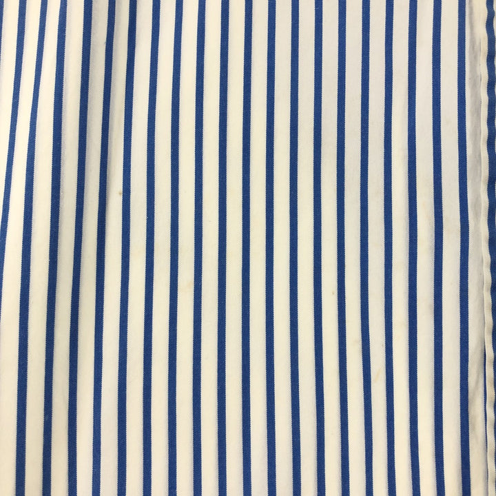 Ralph Lauren Classic Fit short sleeve button down striped shirt, men's size M cotton white type Vintage Second Hand