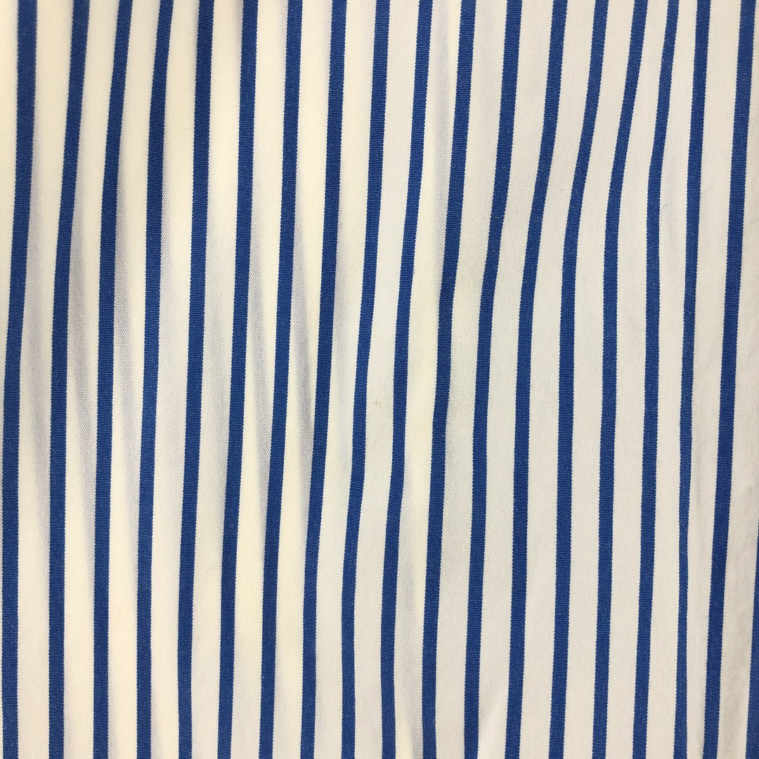 Ralph Lauren Classic Fit short sleeve button down striped shirt, men's size M cotton white type Vintage Second Hand