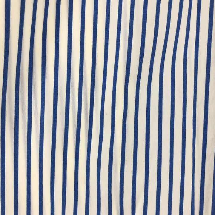 Ralph Lauren Classic Fit short sleeve button down striped shirt, men's size M cotton white type Vintage Second Hand