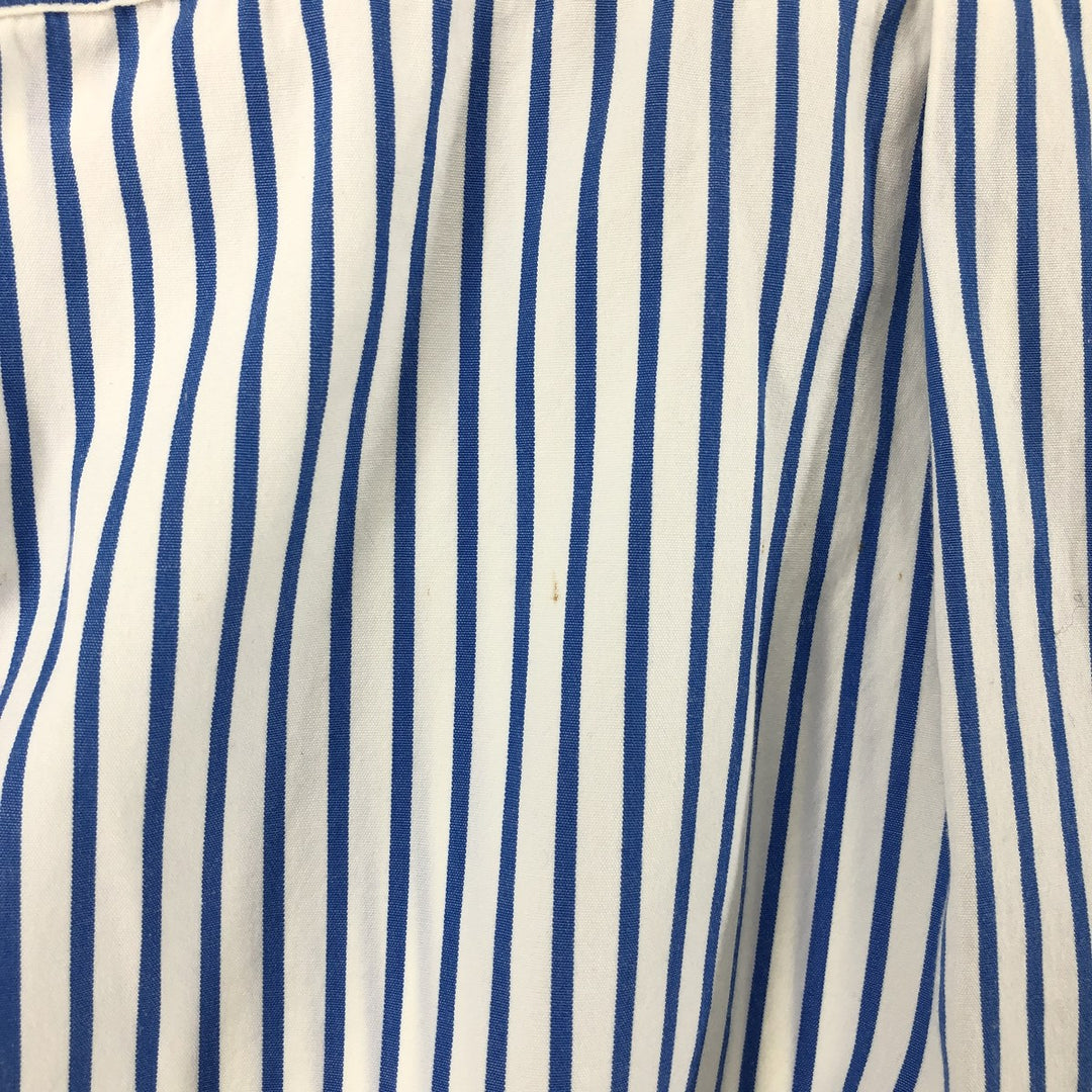 Ralph Lauren Classic Fit short sleeve button down striped shirt, men's size M cotton white type Vintage Second Hand