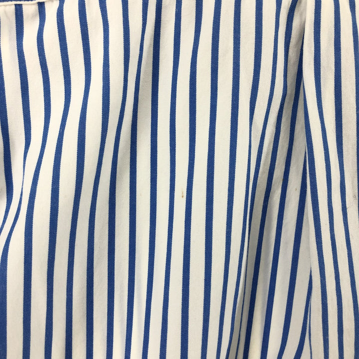 Ralph Lauren Classic Fit short sleeve button down striped shirt, men's size M cotton white type Vintage Second Hand