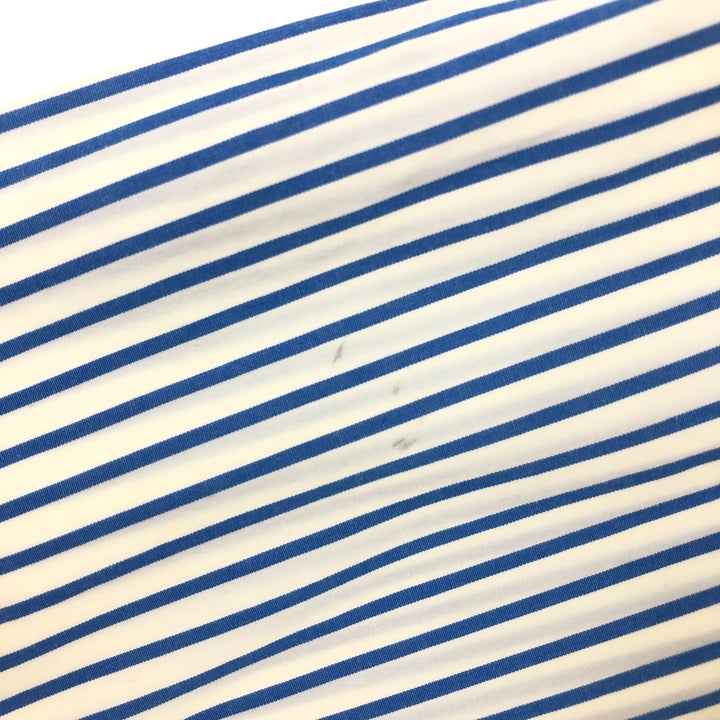 Ralph Lauren Classic Fit short sleeve button down striped shirt, men's size M cotton white type Vintage Second Hand