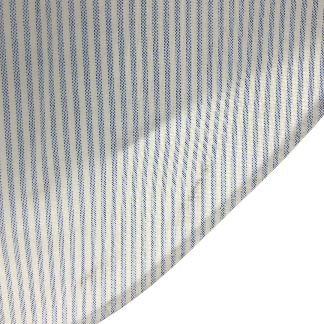 Ralph Lauren Classic Fit short sleeve button down striped shirt, men's size M cotton Blue type light blue Vintage Second Hand