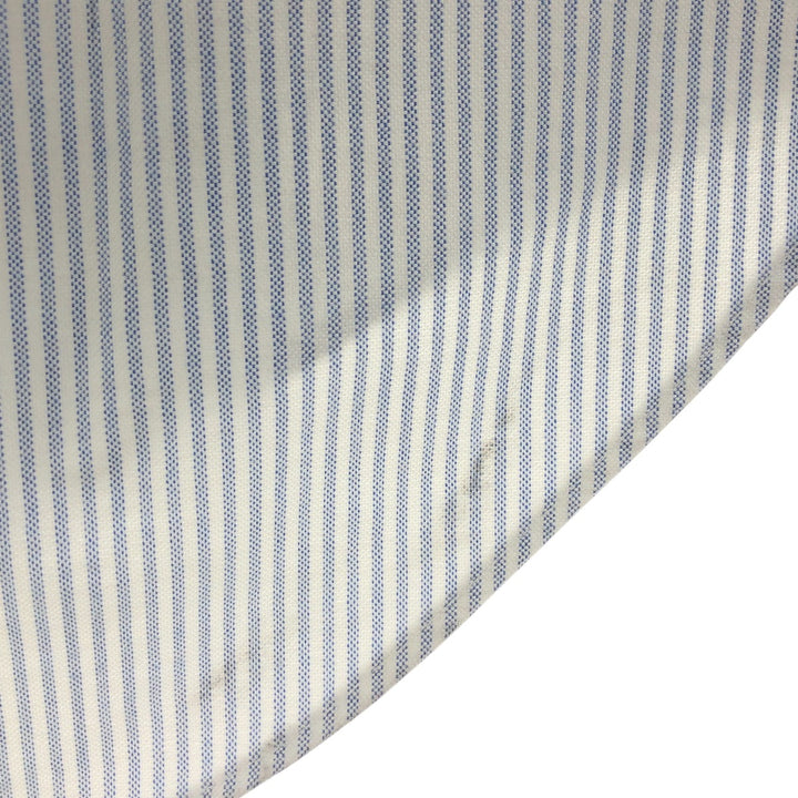 Ralph Lauren Classic Fit short sleeve button down striped shirt, men's size M cotton Blue type light blue Vintage Second Hand