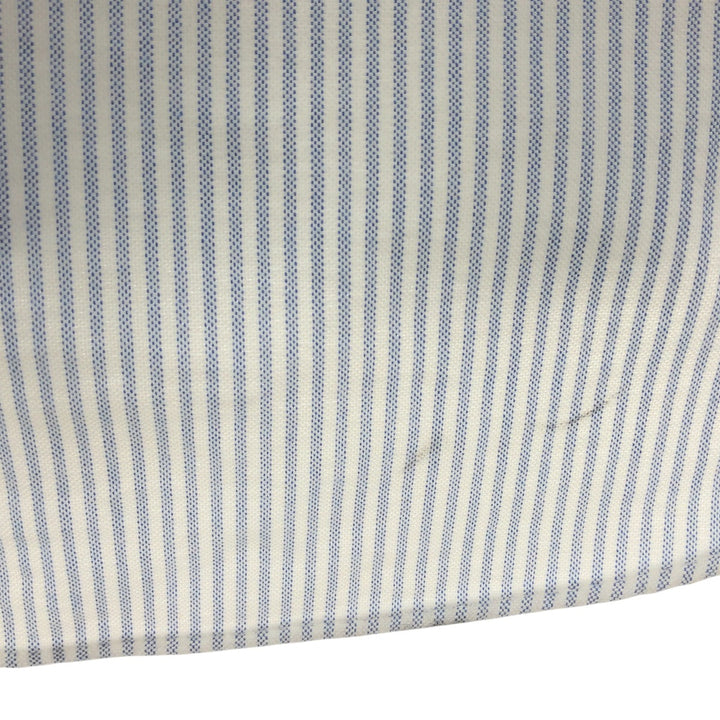Ralph Lauren Classic Fit short sleeve button down striped shirt, men's size M cotton Blue type light blue Vintage Second Hand