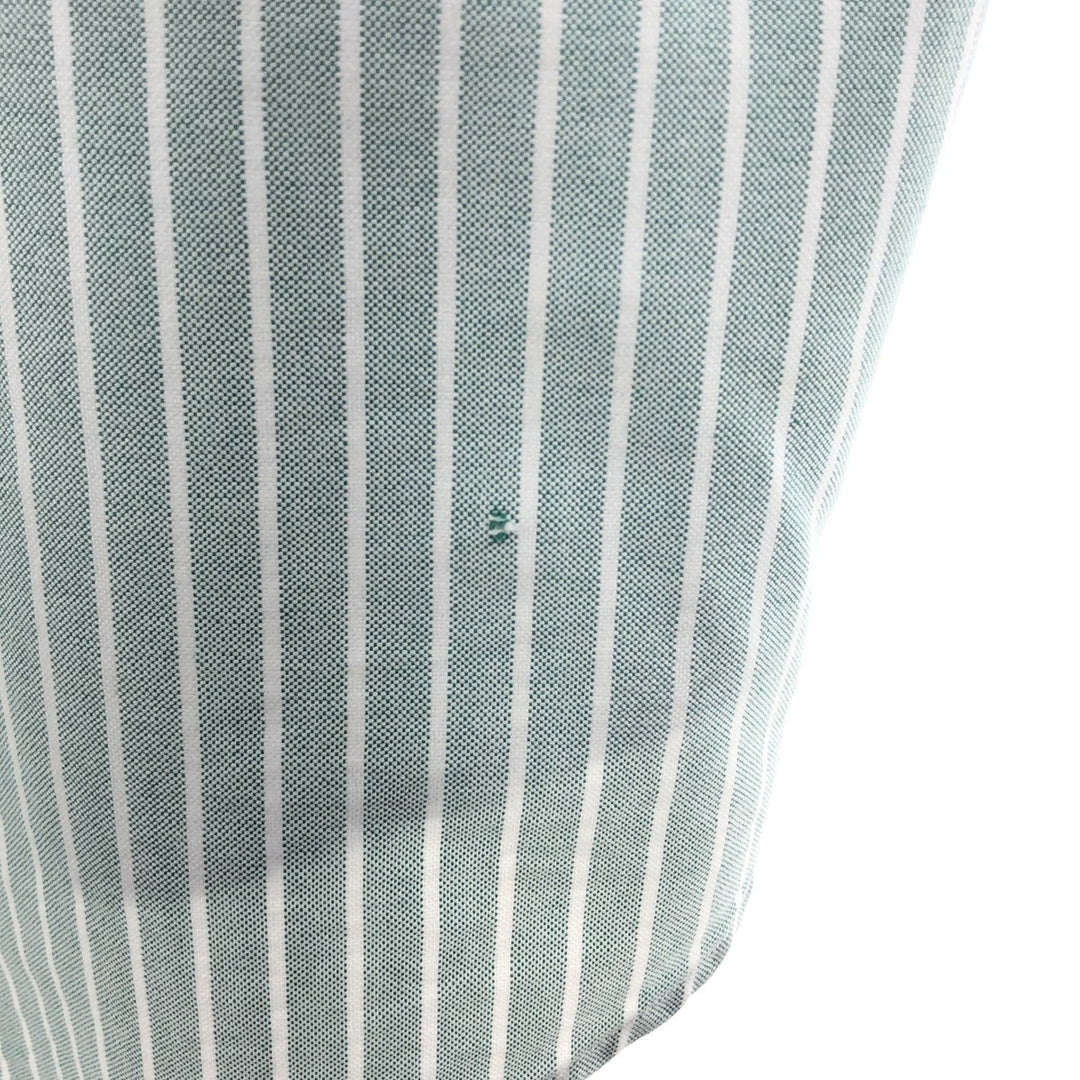 Ralph Lauren CUSTOM FIT short sleeve button down striped shirt men's size L cotton Mint green Vintage Second Hand