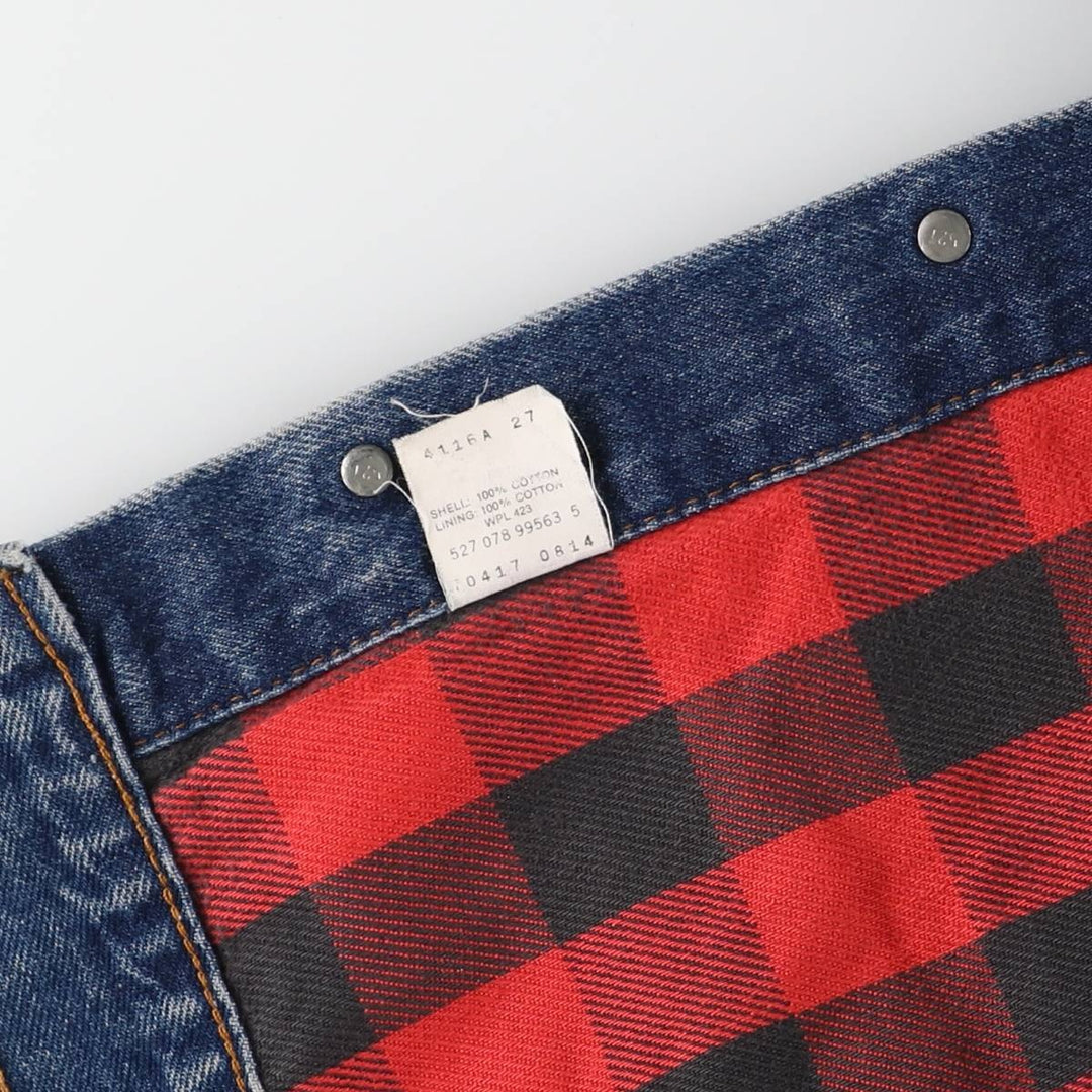 90'S Levi's 70417-0814 denim jacket, denim jacket, made in USA, men's size L, vintage cotton blue type Vintage Second Hand