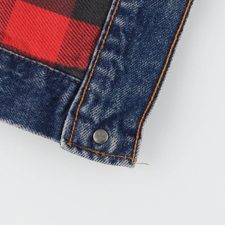 90'S Levi's 70417-0814 denim jacket, denim jacket, made in USA, men's size L, vintage cotton blue type Vintage Second Hand