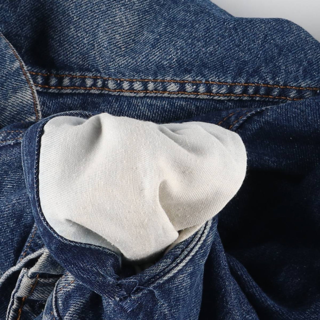 90'S Levi's 70417-0814 denim jacket, denim jacket, made in USA, men's size L, vintage cotton blue type Vintage Second Hand