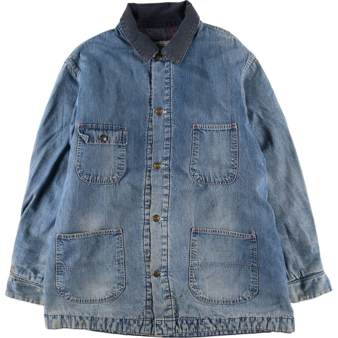 70'S Sears WORK LEISURE denim coveralls, men's XL size, vintage unknown blue type Vintage Second Hand